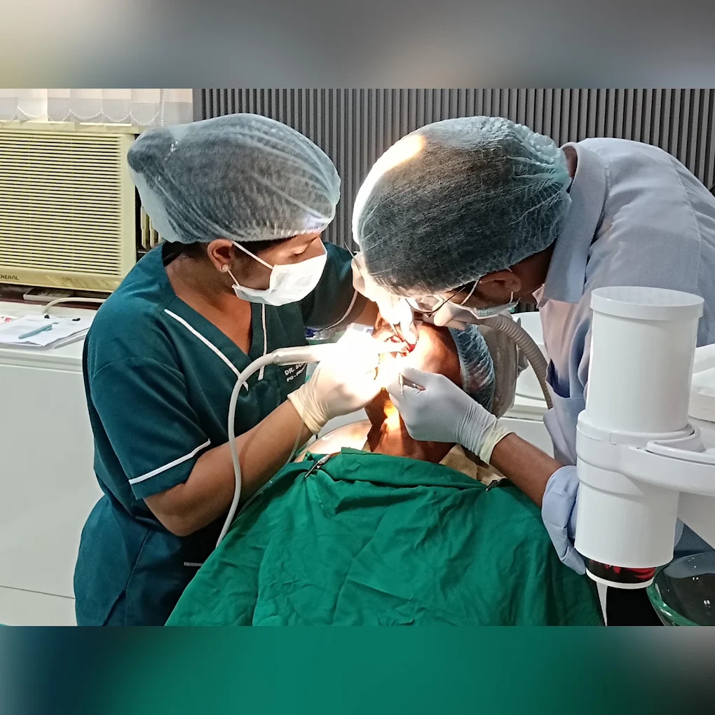 Dentoveda clinical team during a dental procedure