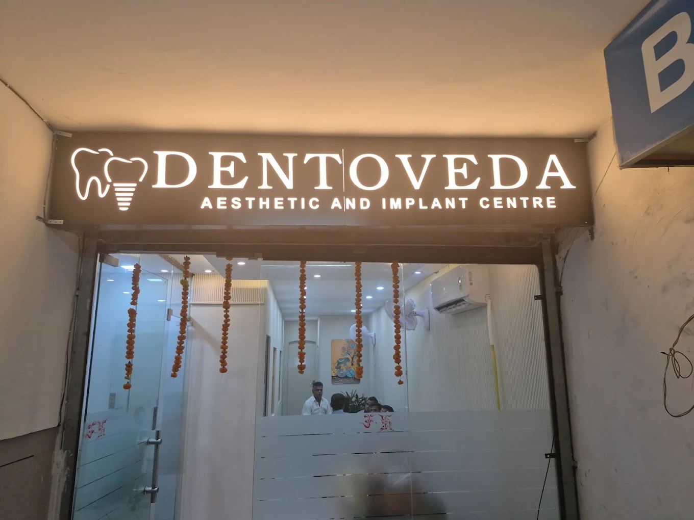 Entrance to Dentoveda Aesthetic and Implant Centre